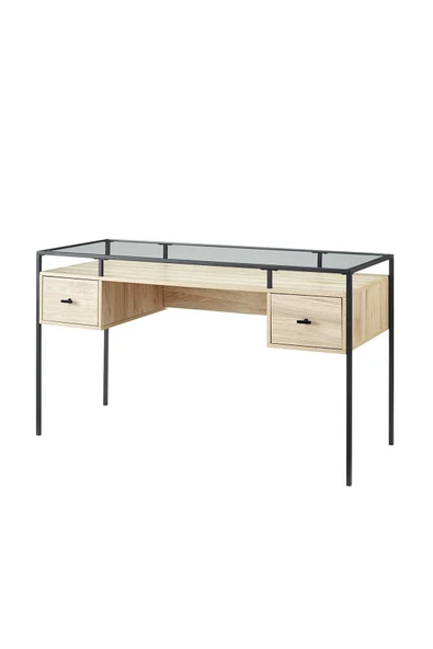 Hitit Dekorasyon Gianna Siyah Metal Çalışma Masası - Resim 2