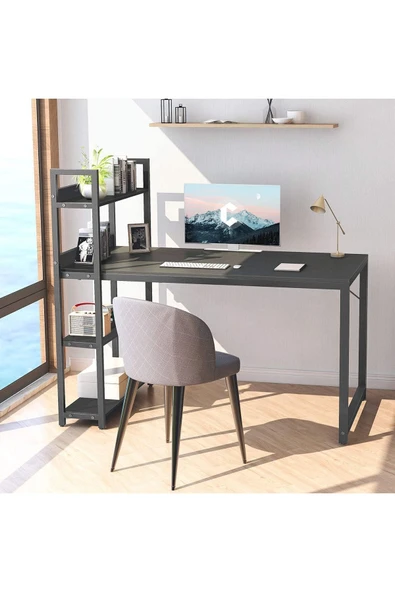 Hitit Dekorasyon Kubi Çalışma Masası Siyah ürün görseli