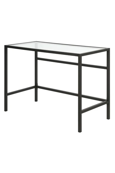 Hitit Dekorasyon Ella Siyah Metal Cam Çalışma Masası - 6