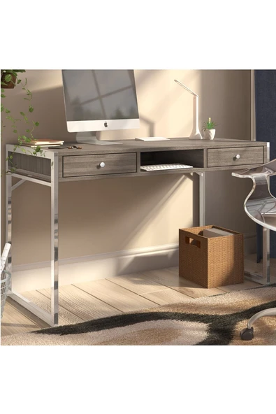 Hitit Dekorasyon Emily Paslanmaz Metal Çalışma Masası - 3
