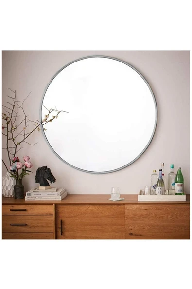 Hitit Dekorasyon Helya Siyah Metal Duvar Aynası - 3