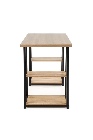 Hitit Dekorasyon Urko Siyah Metal Ahşap Çalışma Masası - 4