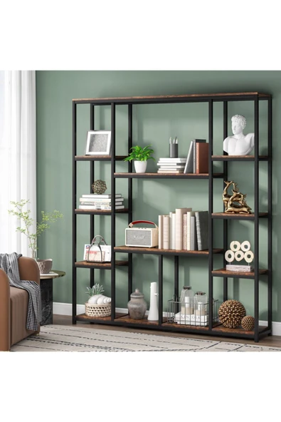 Hitit Dekorasyon Scan Siyah Metal Kitaplık