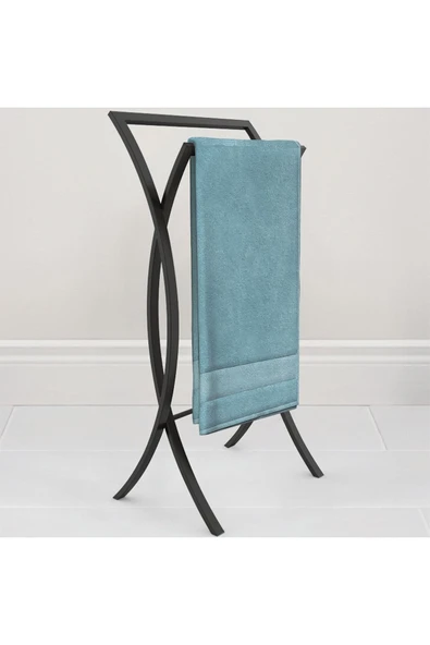 Hitit Dekorasyon Vargas Siyah Metal Ayaklı Havluluk - 4