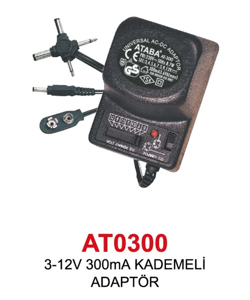3-12V 300mA KADEMELİ ADAPTÖR