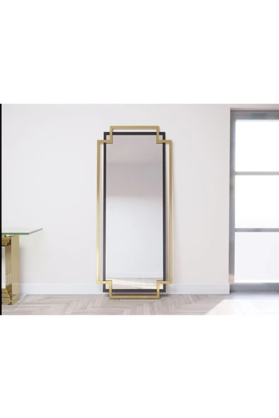 Hitit Dekorasyon Helen Gold Siyah Metal Boy Aynası - 2