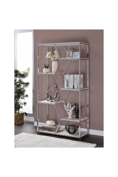 Hitit Dekorasyon Otum Paslanmaz Metal Kitaplık