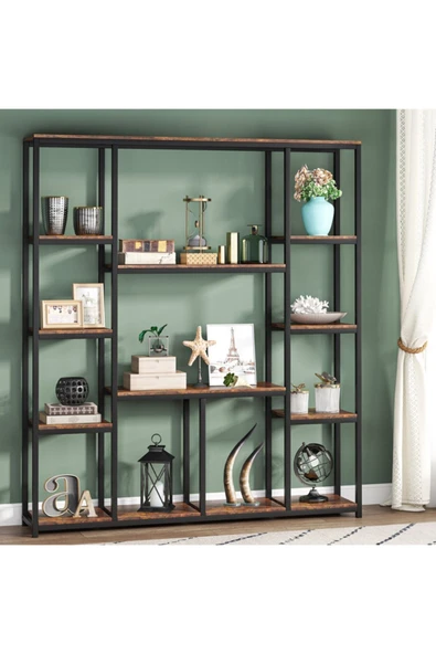 Hitit Dekorasyon Scan Siyah Metal Kitaplık - 5