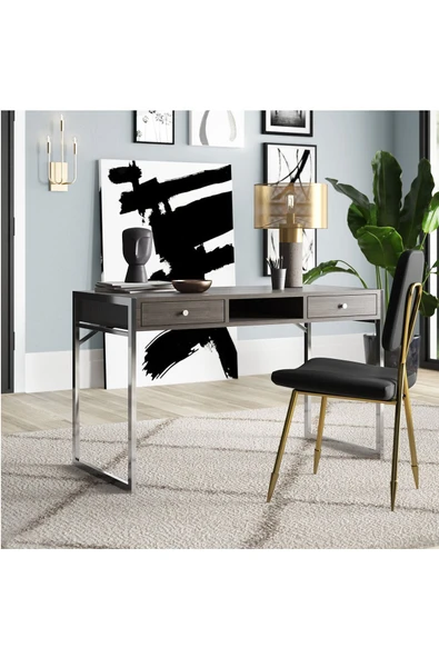 Hitit Dekorasyon Emily Paslanmaz Metal Çalışma Masası