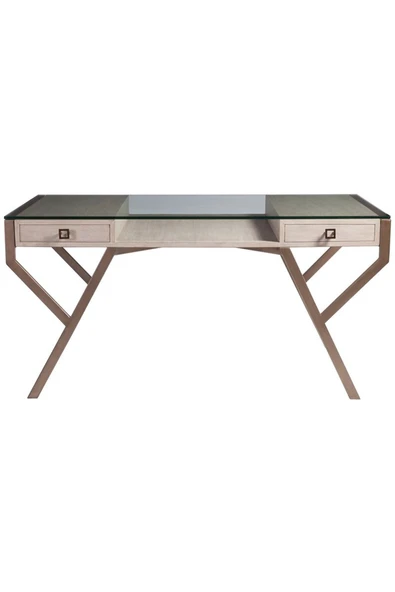 Hitit Dekorasyon Tamara Metal&cam&ahşap Çalışma Masası (BÜYÜK BOY) - Resim 3