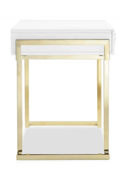 Hitit Dekorasyon Lilly Beyaz Çalışma Masası - Resim 3