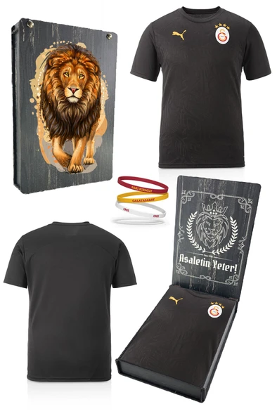 Galatasaray Orijinal Lisanslı Sıfır Yaka Siyah A Takım Antrenman T-Shirt - Resim 5