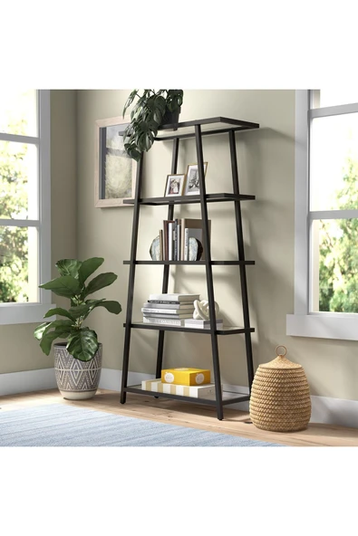 DecovizyonTasarım Agate Siyah Kitaplık