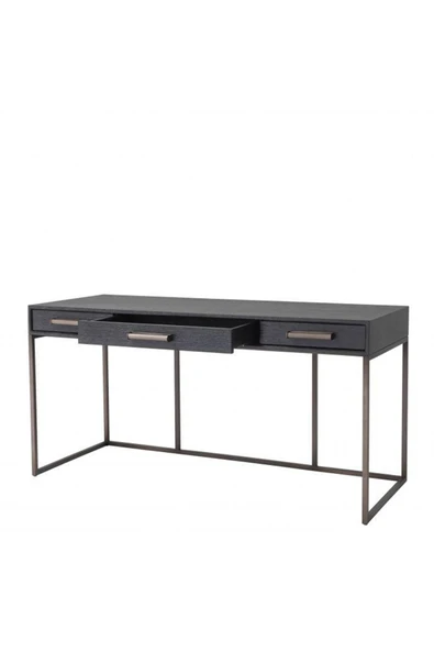 Hitit Dekorasyon Molly Siyah Metal Çalışma Masası - 2