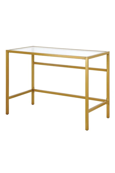 Hitit Dekorasyon Ella Gold Metal Cam Çalışma Masası - 6