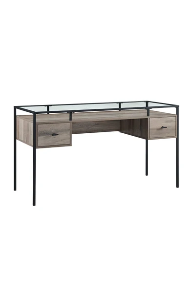 Hitit Dekorasyon Gianna Siyah Metal Çalışma Masası - 2