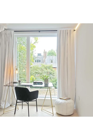 Hitit Dekorasyon Drec Gold Metal Cam Çalışma Masası - 6