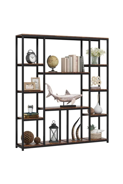 Hitit Dekorasyon Scan Siyah Metal Kitaplık - 7