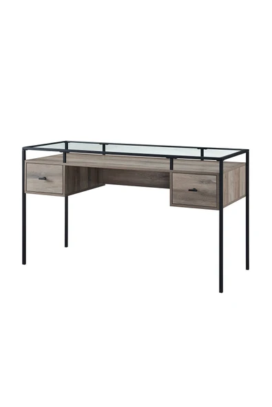 Hitit Dekorasyon Gianna Siyah Metal Çalışma Masası - 3