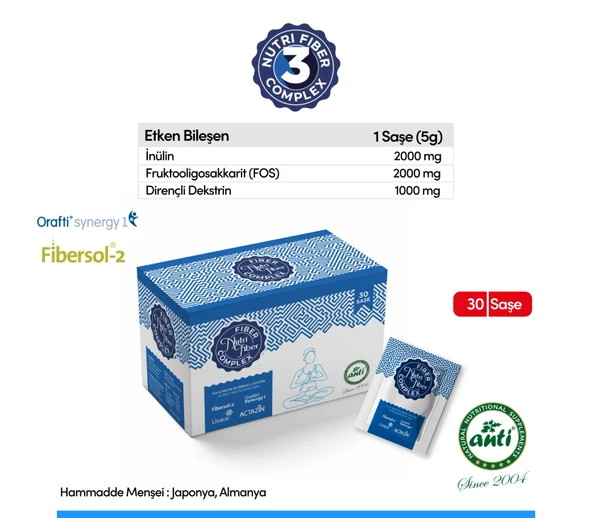 Anti Nutrifiber 3 Komplex 30 Saşe - Resim 2