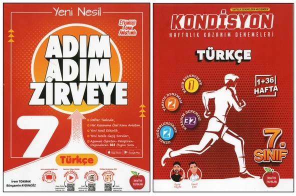 NEWTON 7.SINIF ADIM ADIM Z. TÜRKÇE+NEWTON KONDİSYON TÜRKÇE (2 KİTAP) ürün görseli