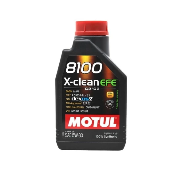Motul 8100 X-Clean Efe Sae 5W-30 ( Tam Sentetik ) 1Lt. ürün görseli