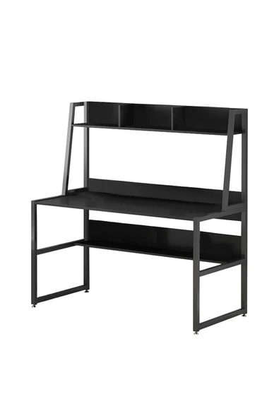 Hitit Dekorasyon Luna Siyah Metal Çalışma Masası