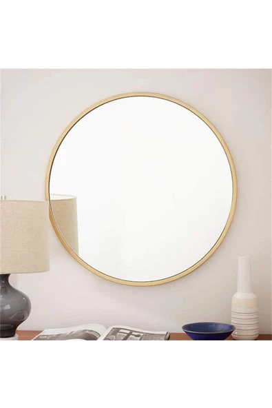 Hitit Dekorasyon Helya Pirinç Eskitme Yuvarlak Ayna - 2