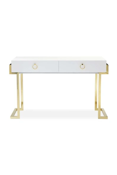 Hitit Dekorasyon Lilly Beyaz Çalışma Masası - Resim 2