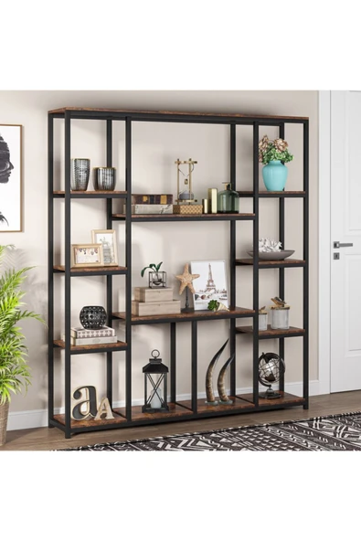 Hitit Dekorasyon Scan Siyah Metal Kitaplık - 4