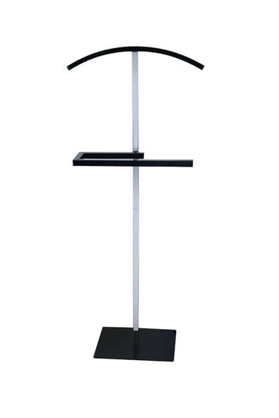 Hitit Dekorasyon Polla Gümüş & Siyah Metal Dilsiz Uşak 45x26x115 Cm