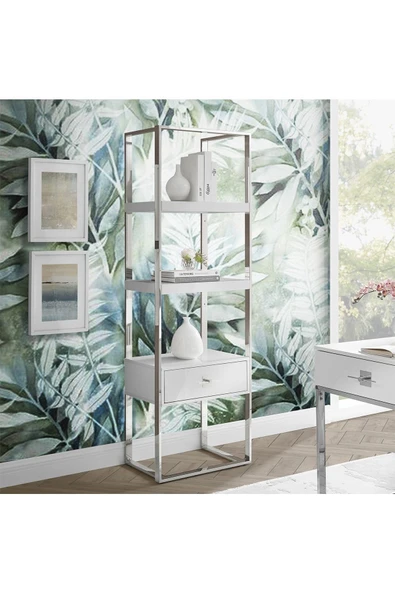 Hitit Dekorasyon Rihanna Paslanmaz Metal Kitaplık & Raf - 2