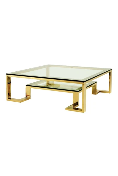 Hitit Dekorasyon Asup Orta Sehpa Pirinç Kaplama - Resim 2