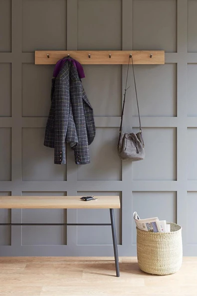 Hitit Dekorasyon Chesil Siyah Metal Ahşap Bench - 3