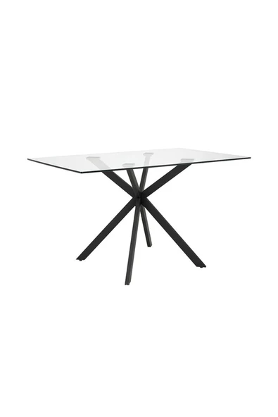 Hitit Dekorasyon Zalika Siyah Metal Yemek Masası