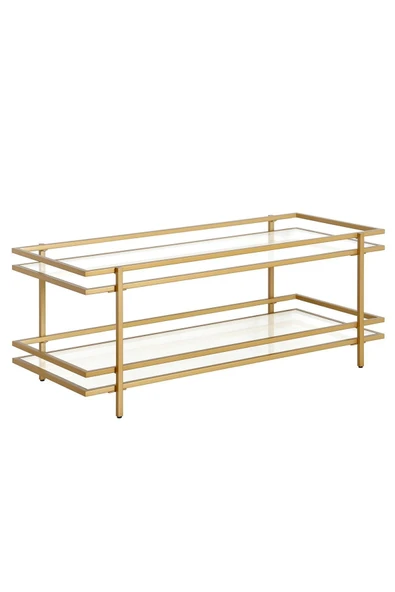 Hitit Dekorasyon Yashira Gold Metal&cam Orta Sehpa - Resim 5