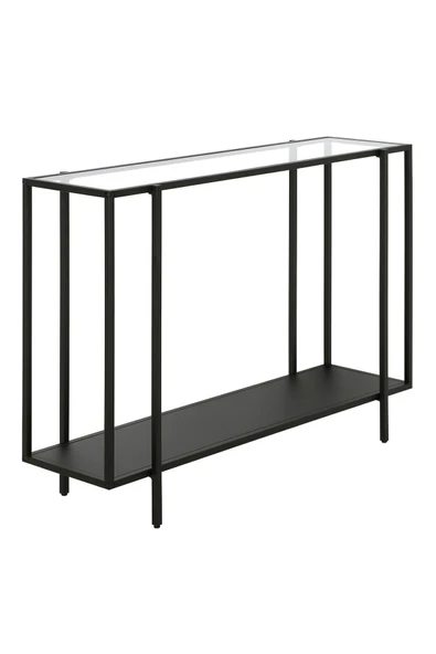 Hitit Dekorasyon Adeline Siyah Metal Cam Kahve Ahşap Dresuar - Resim 3