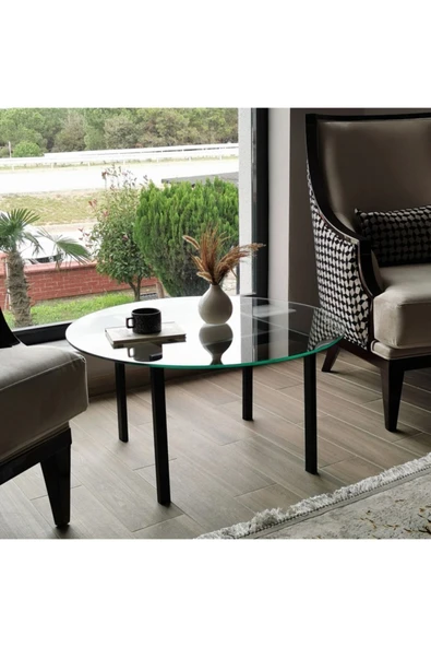 Hitit Dekorasyon Chi Siyah Metal Cam Orta Sehp - Resim 3