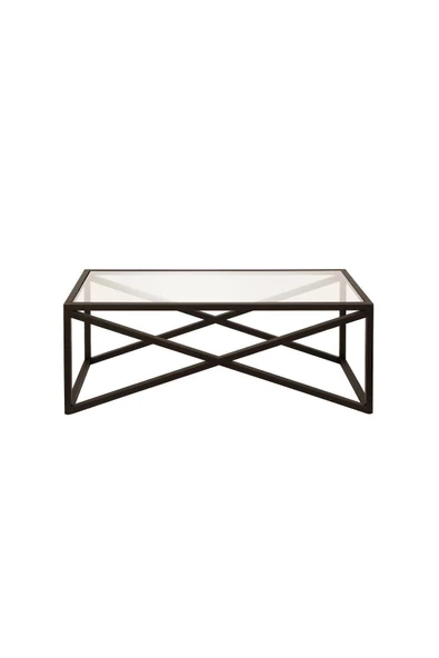 Hitit Dekorasyon Do Siyah Metal Cam Orta Sehpa - 3