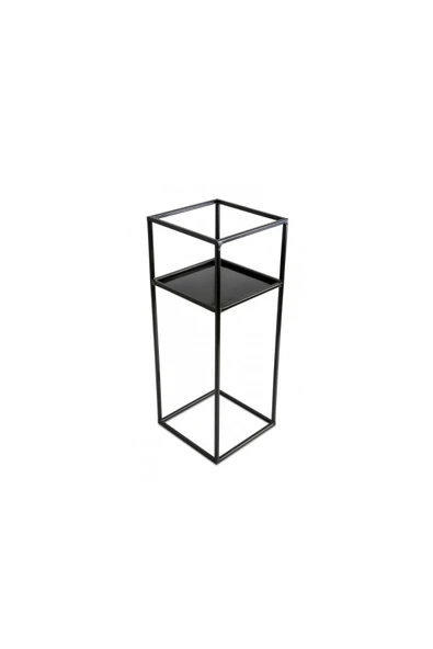 Hitit Dekorasyon Felix Siyah Metal Saksılık - 2