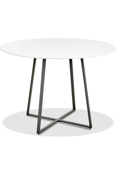 Hitit Dekorasyon Mill Siyah Metal Ahşap Yemek Masası