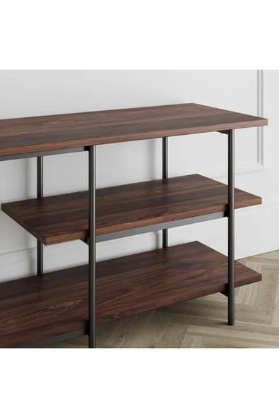 Hitit Dekorasyon Adler Siyah Metal Ahşap Tv Ünitesi - 5