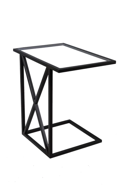 Hitit Dekorasyon Lora Siyah Metal C Sehpa - 2