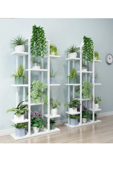 Hitit Dekorasyon Mion Metal/ahşap Saksılık&çiçeklik - 2