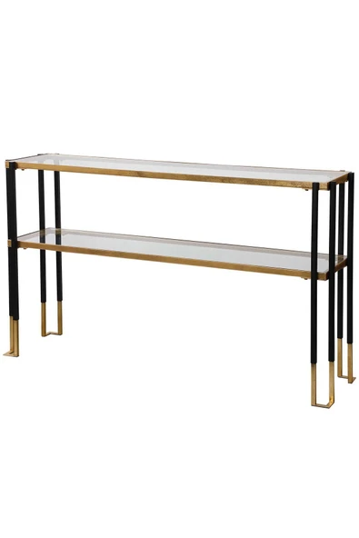 Hitit Dekorasyon Fiorella Pirinç Eskitme&siyah Metal Dresuar - Resim 3