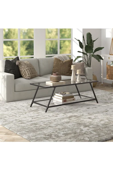 Hitit Dekorasyon Sheila Siyah Metal Orta Sehpa - 5