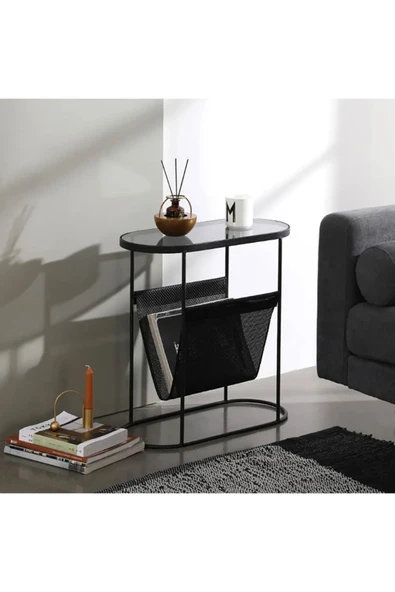 Hitit Dekorasyon Black Yan Sehpa ürün görseli 1