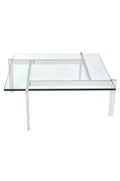 Hitit Dekorasyon Ting Paslanmaz Metal Cam Orta Sehpa - 2