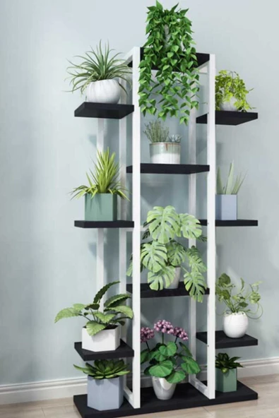 Hitit Dekorasyon Mion Metal/ahşap Saksılık&çiçeklik