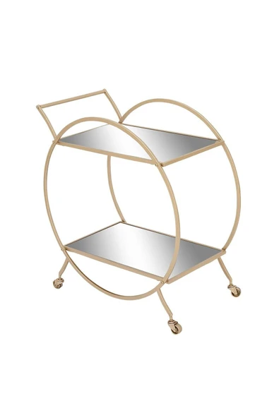 Hitit Dekorasyon Dorka Gold Metal Servis Arabası - 8